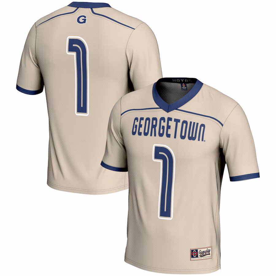 Men's GameDay Greats  Gray Georgetown Hoyas #1 Lightweight Lacrosse Jersey - Puhuasuan