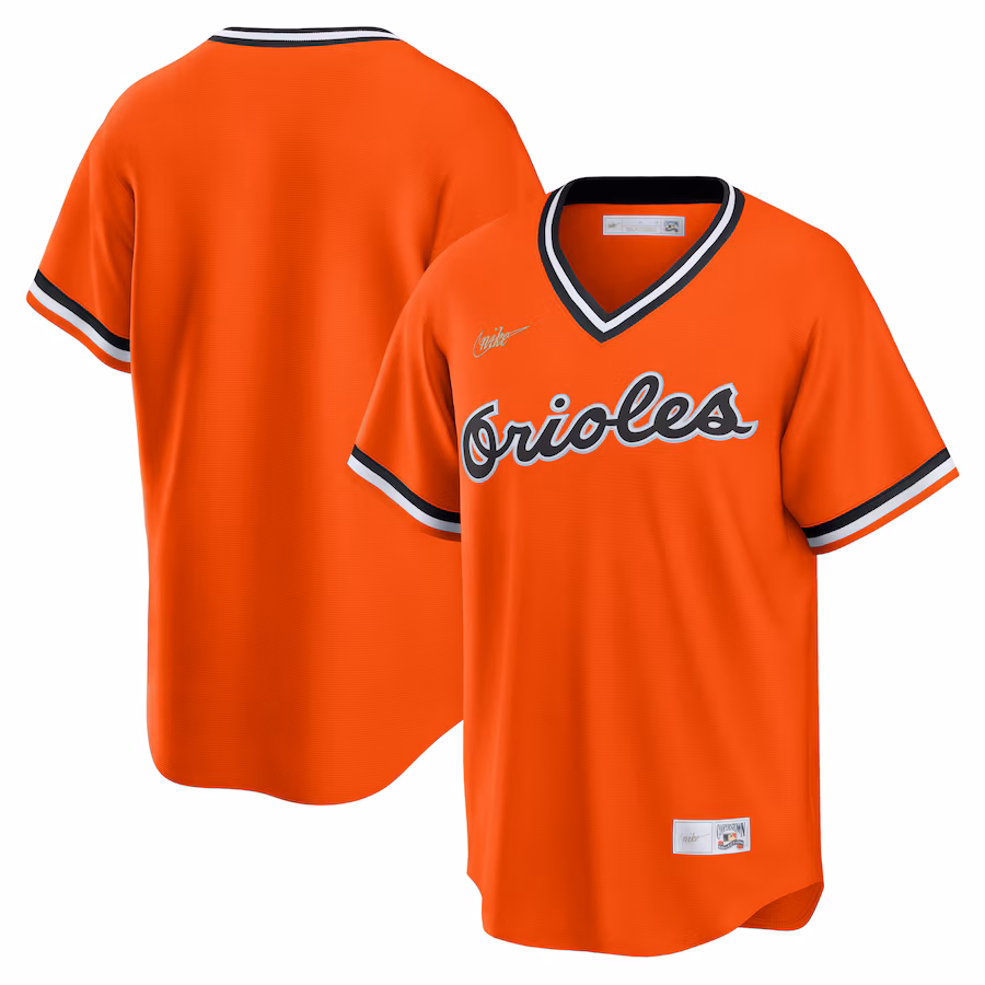 Men's Baltimore Orioles Nike Orange Alternate Cooperstown Collection Team Jersey - Puhuasuan