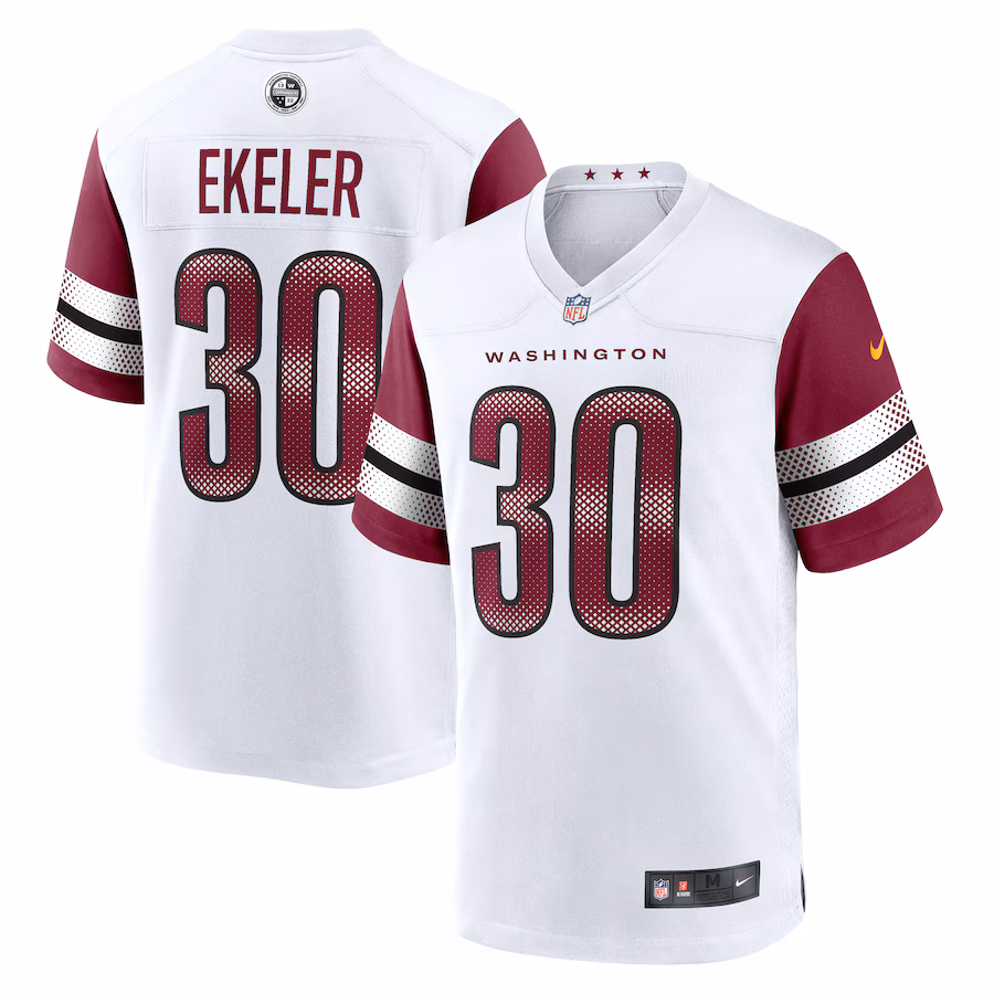 Men's Washington Commanders Austin Ekeler Nike  White Game Jersey - Puhuasuan