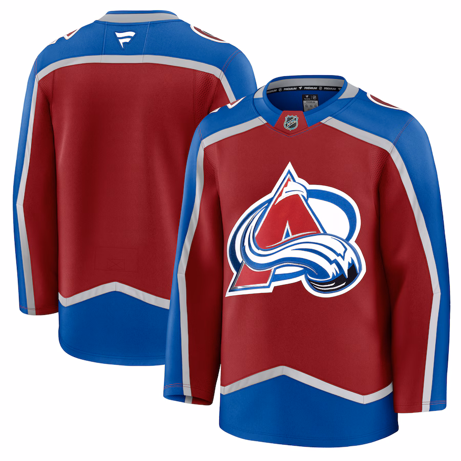 Men's Colorado Avalanche Fanatics Burgundy Home Premium Jersey - Puhuasuan
