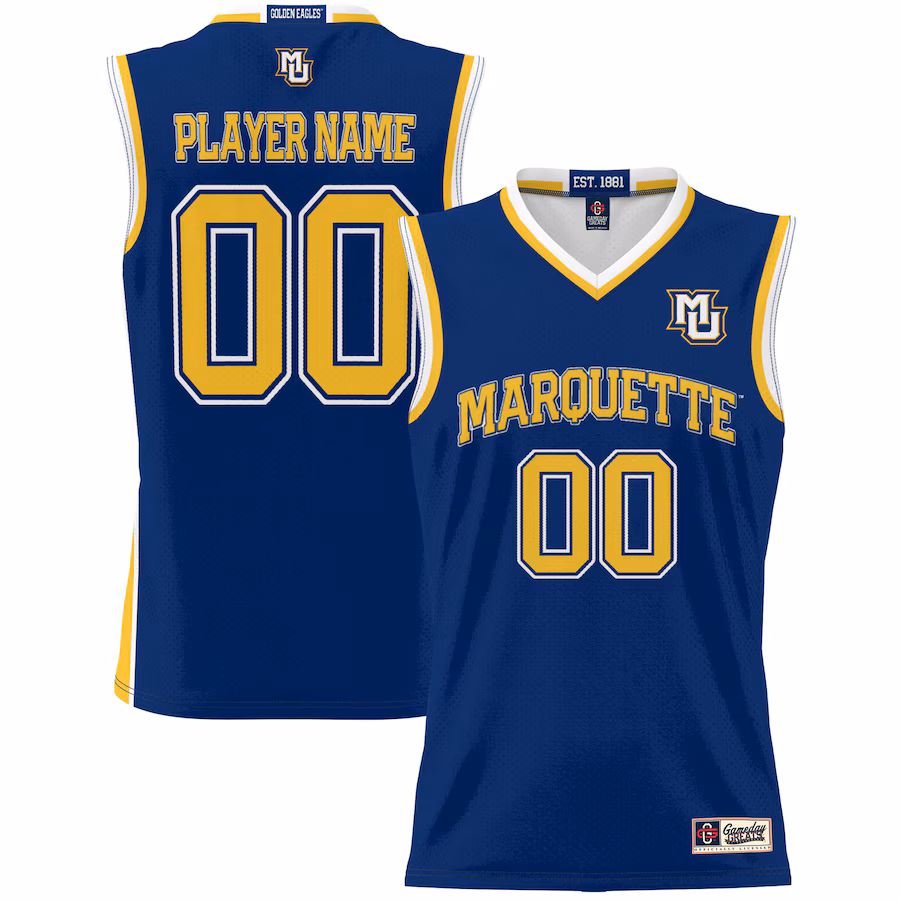 Marquette Golden Eagles GameDay Greats Youth NIL Pick-A-Player Lightweight Basketball Jersey - Navy - Puhuasuan