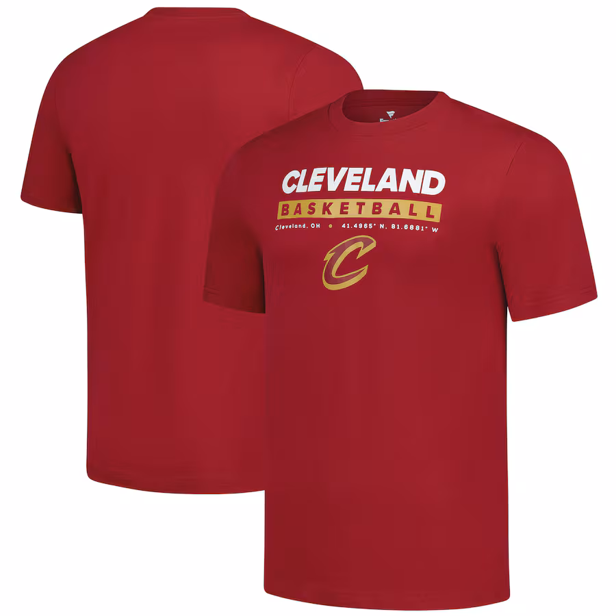 Men's Cleveland Cavaliers  Fanatics Wine Location Just Net T-Shirt - Puhuasuan