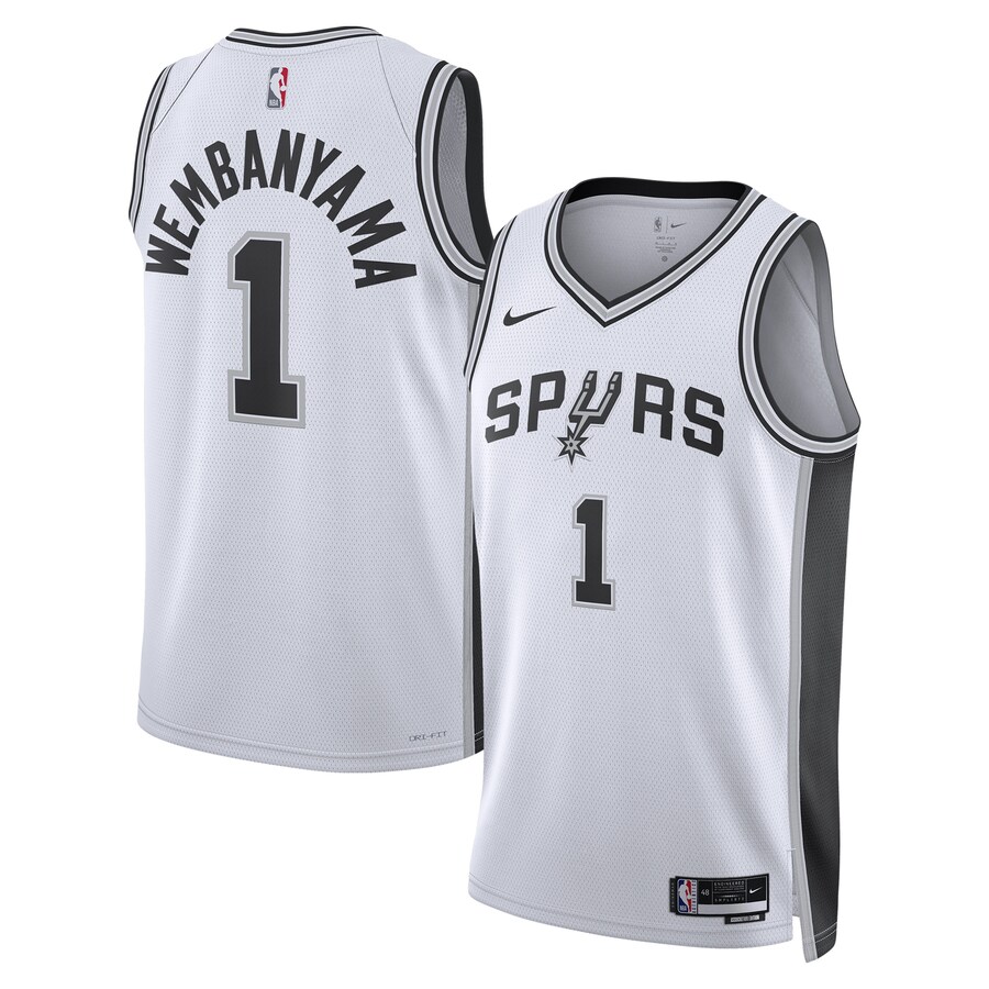 Unisex San Antonio Spurs Victor Wembanyama Nike White Swingman Jersey - Association Edition - Puhuasuan
