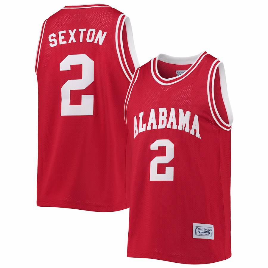 Collin Sexton Alabama Crimson Tide Original Retro Brand Commemorative Classic Basketball Jersey - Crimson - Puhuasuan