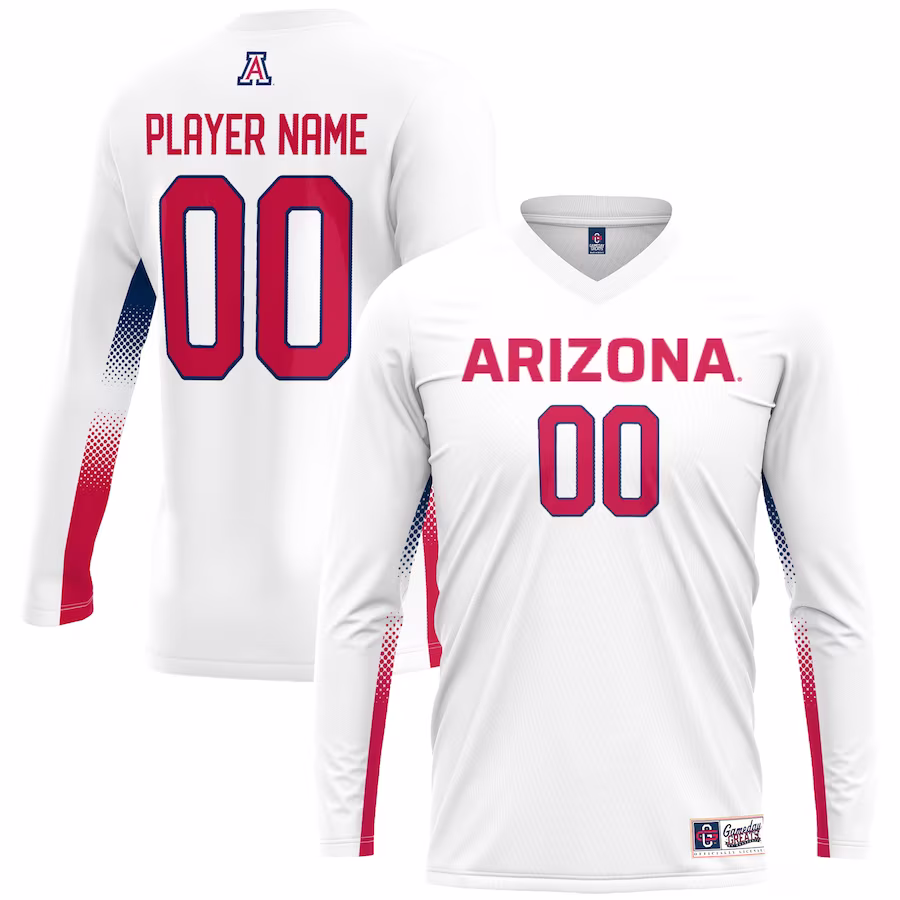 Arizona Wildcats GameDay Greats Unisex Adult NIL Lightweight Volleyball Jersey - White - Puhuasuan