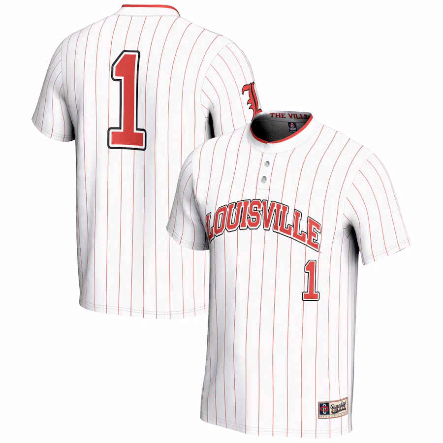 Unisex GameDay Greats #1 White Louisville Cardinals Lightweight Softball Jersey - Puhuasuan