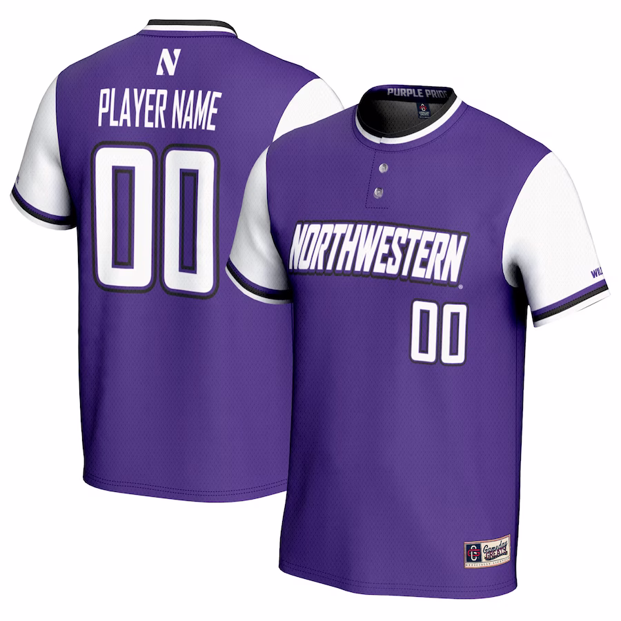 Northwestern Wildcats GameDay Greats Youth NIL Pick-A-Player Lightweight Softball Jersey - Purple - Puhuasuan