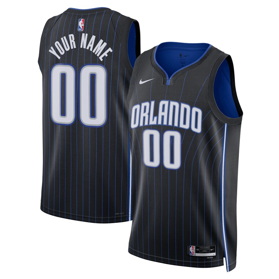 Unisex Orlando Magic Nike Black Swingman Custom Jersey - Icon Edition - Puhuasuan
