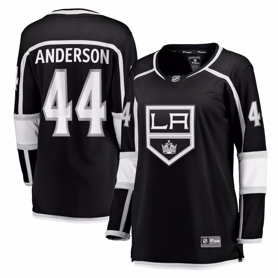 Women's Los Angeles Kings Mikey Anderson Fanatics Black Home Breakaway Player Jersey - Puhuasuan
