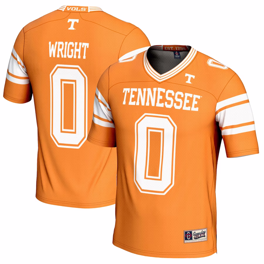 Jaylen Wright Tennessee Volunteers GameDay Greats NIL Player Football Jersey - Tennessee Orange - Puhuasuan