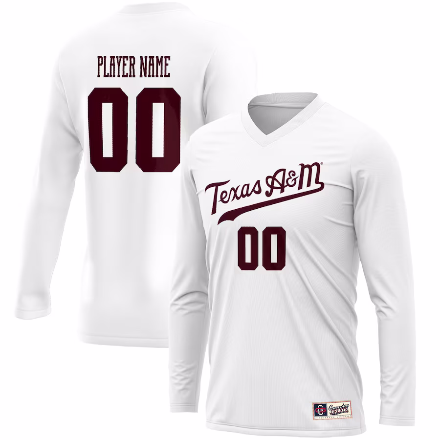 Texas A&M Aggies GameDay Greats Unisex NIL Pick-A-Player Lightweight Volleyball Jersey - White - Puhuasuan