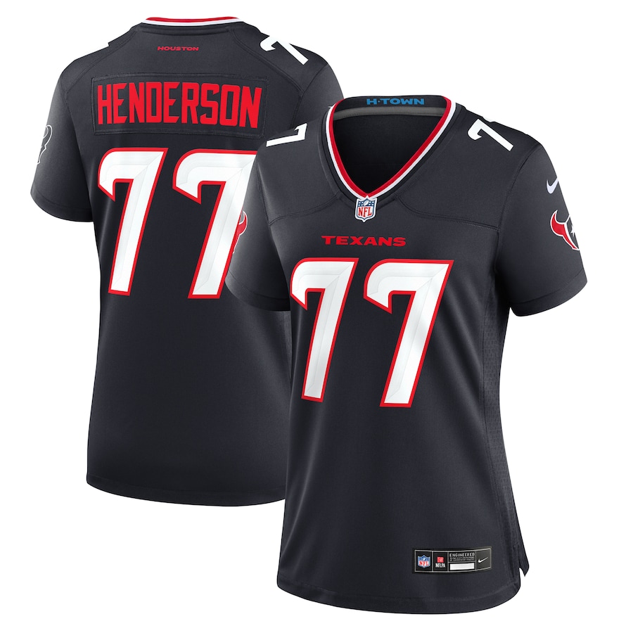 Women's Houston Texans LaDarius Henderson Nike  Navy Game Jersey - Puhuasuan