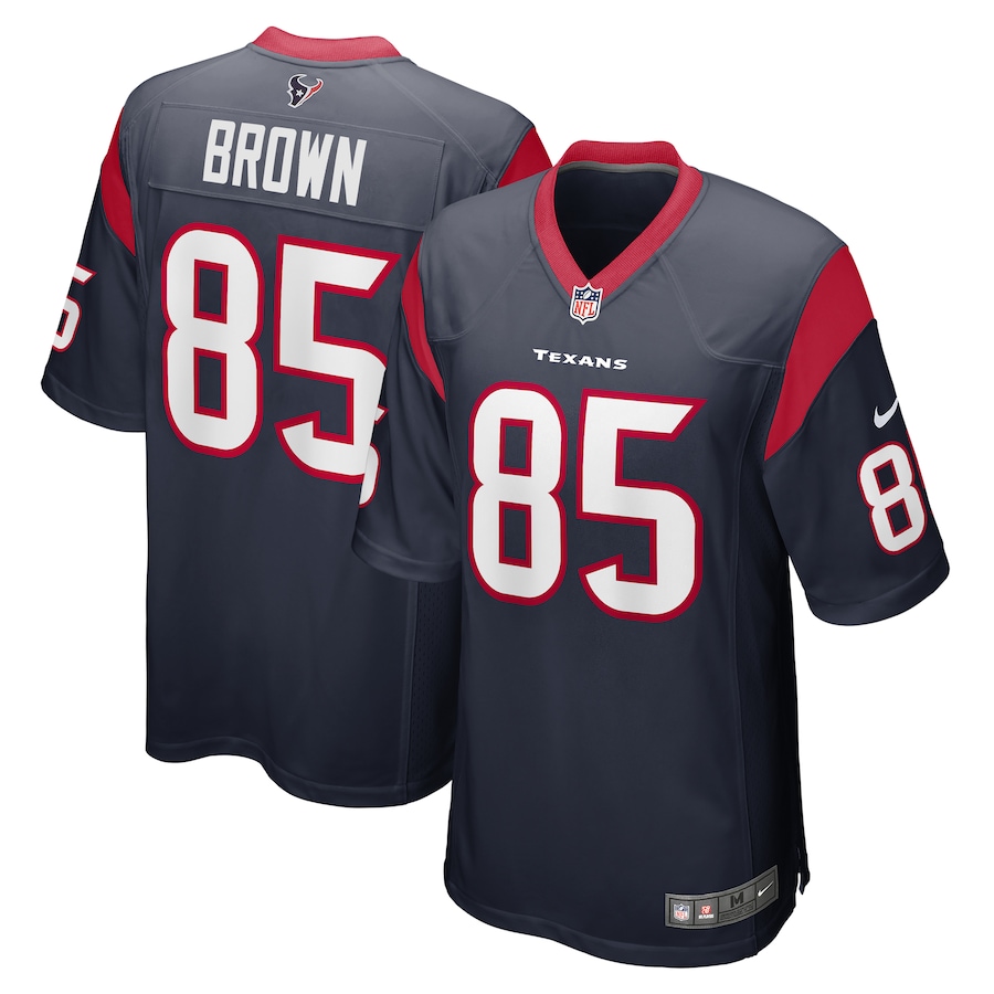Men's Houston Texans Noah Brown Nike Navy Game Jersey - Puhuasuan