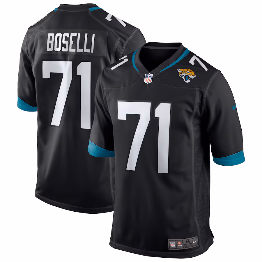 Men's Jacksonville Jaguars Tony Boselli Nike Black Game Retired Player Jersey - Puhuasuan