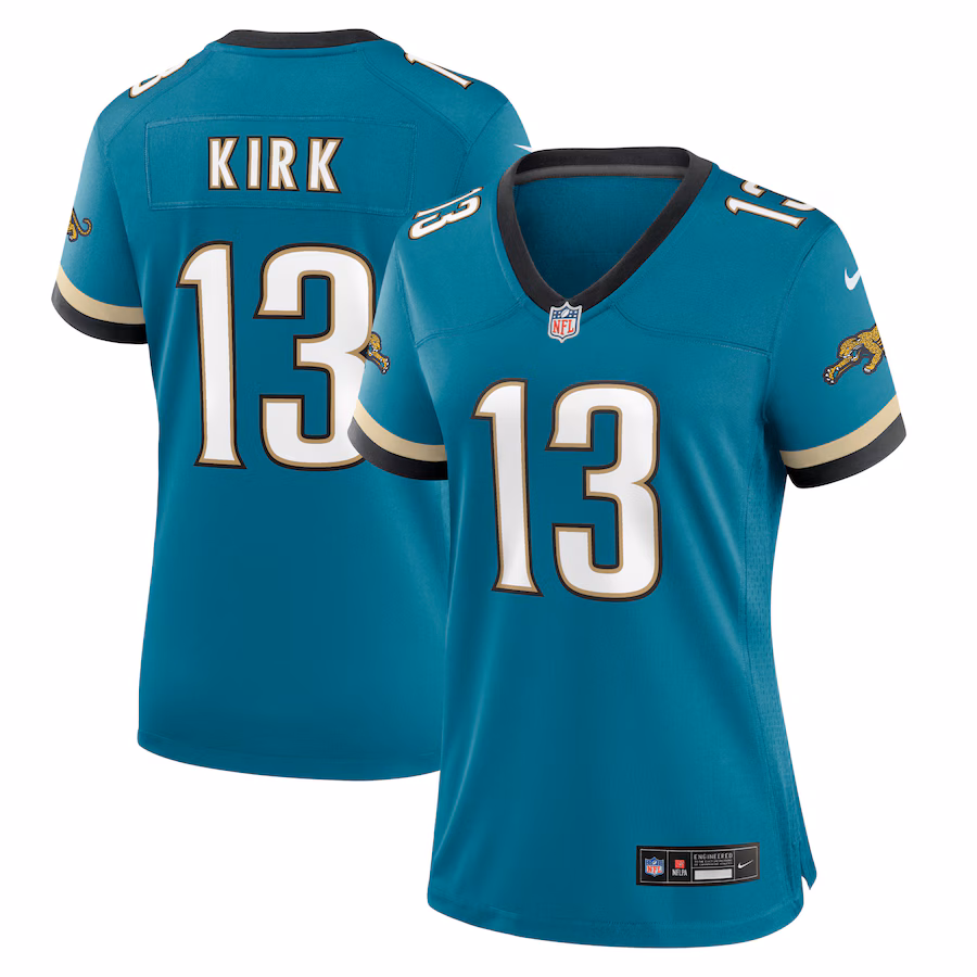 Women's Jacksonville Jaguars Christian Kirk Nike Teal Prowler Throwback Game Jersey - Puhuasuan