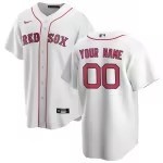 Men's Boston Red Sox Nike White Home Replica Custom Jersey - Puhuasuan