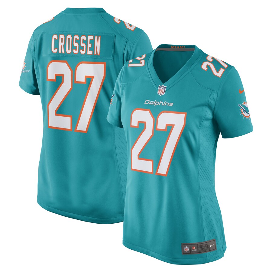 Women's Miami Dolphins Keion Crossen Nike Aqua Game Player Jersey - Puhuasuan
