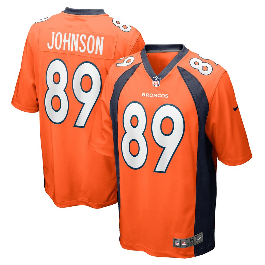 Men's Denver Broncos Brandon Johnson Nike Orange Game Player Jersey - Puhuasuan