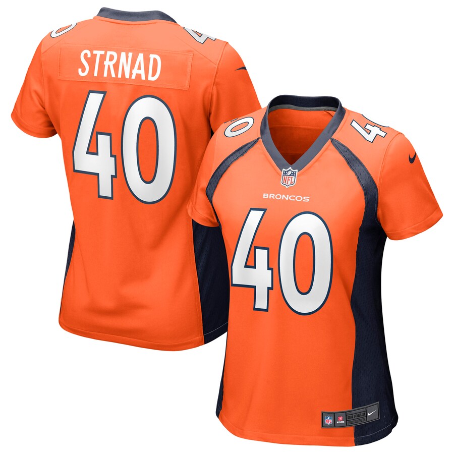 Women's Denver Broncos Justin Strnad Nike Orange Game Jersey - Puhuasuan