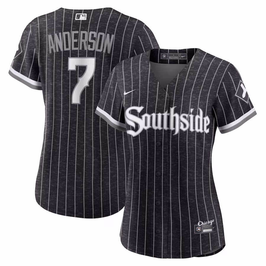 Women's Chicago White Sox Tim Anderson Nike Black City Connect Replica Player Jersey - Puhuasuan