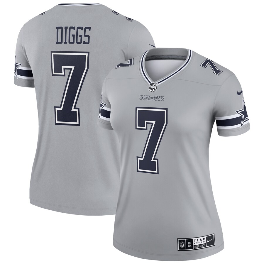 Women's Dallas Cowboys Trevon Diggs Nike Silver Inverted Legend Jersey - Puhuasuan