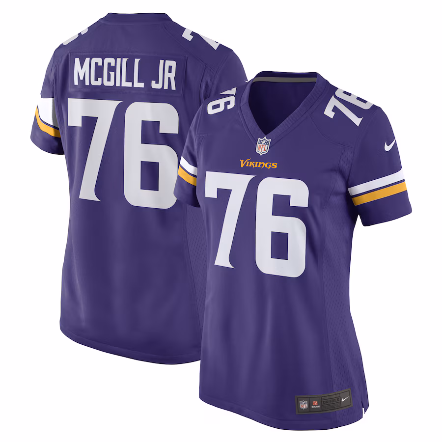 Women's Minnesota Vikings T.Y. McGill Jr. Nike Purple Game Player Jersey - Puhuasuan