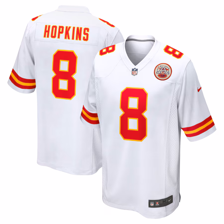 Men's Kansas City Chiefs DeAndre Hopkins Nike White Player Game Jersey - Puhuasuan