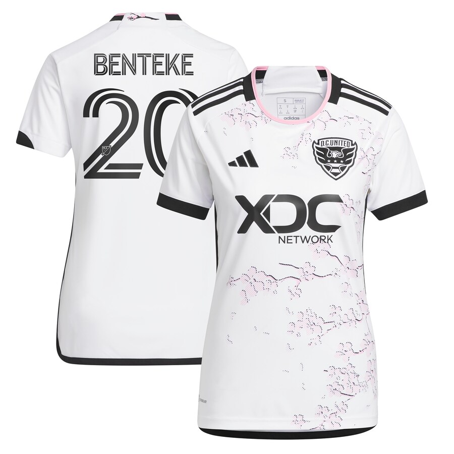 Women's D.C. United Christian Benteke adidas White 2023 The Cherry Blossom Kit Replica Player Jersey - Puhuasuan