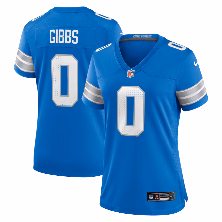 Women's Detroit Lions Jahmyr Gibbs Nike Blue Game Player Jersey - Puhuasuan
