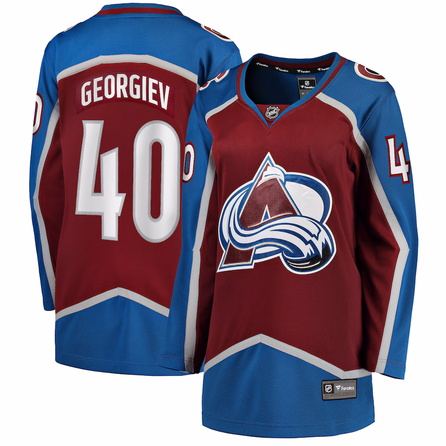 Women's Colorado Avalanche Alexandar Georgiev Fanatics Burgundy Home Breakaway Player Jersey - Puhuasuan