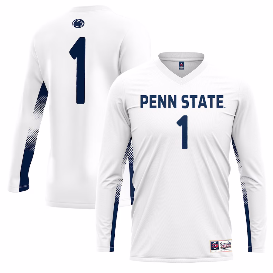 #1 Penn State Nittany Lions GameDay Greats Unisex Lightweight Volleyball Jersey - White - Puhuasuan