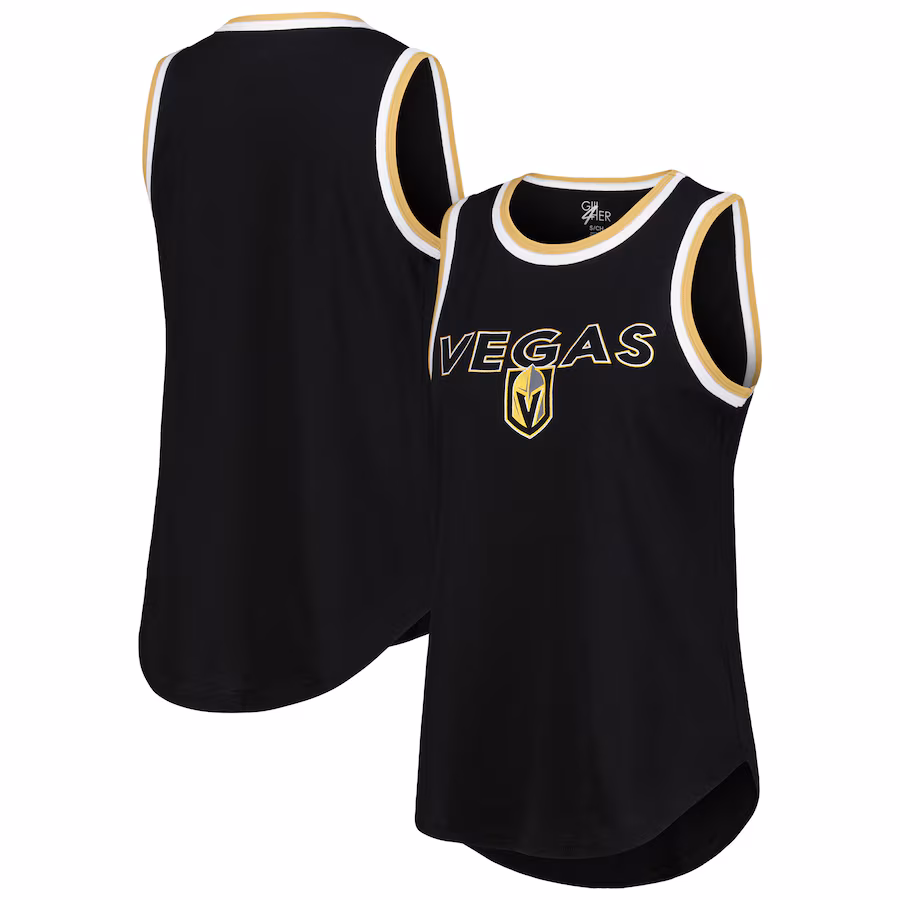 Women's Vegas Golden Knights G-III 4Her by Carl Banks Black Strategy Tank Top - Puhuasuan