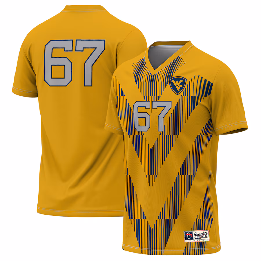 Men's GameDay Greats  Gold West Virginia Mountaineers Lightweight Soccer Jersey - Puhuasuan