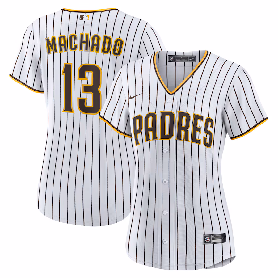 Women's San Diego Padres Manny Machado Nike White/Brown Home Replica Player Jersey - Puhuasuan