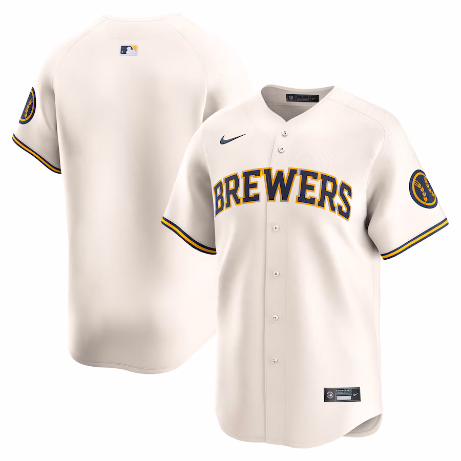 Youth Milwaukee Brewers Nike Cream Home Limited Jersey - Puhuasuan
