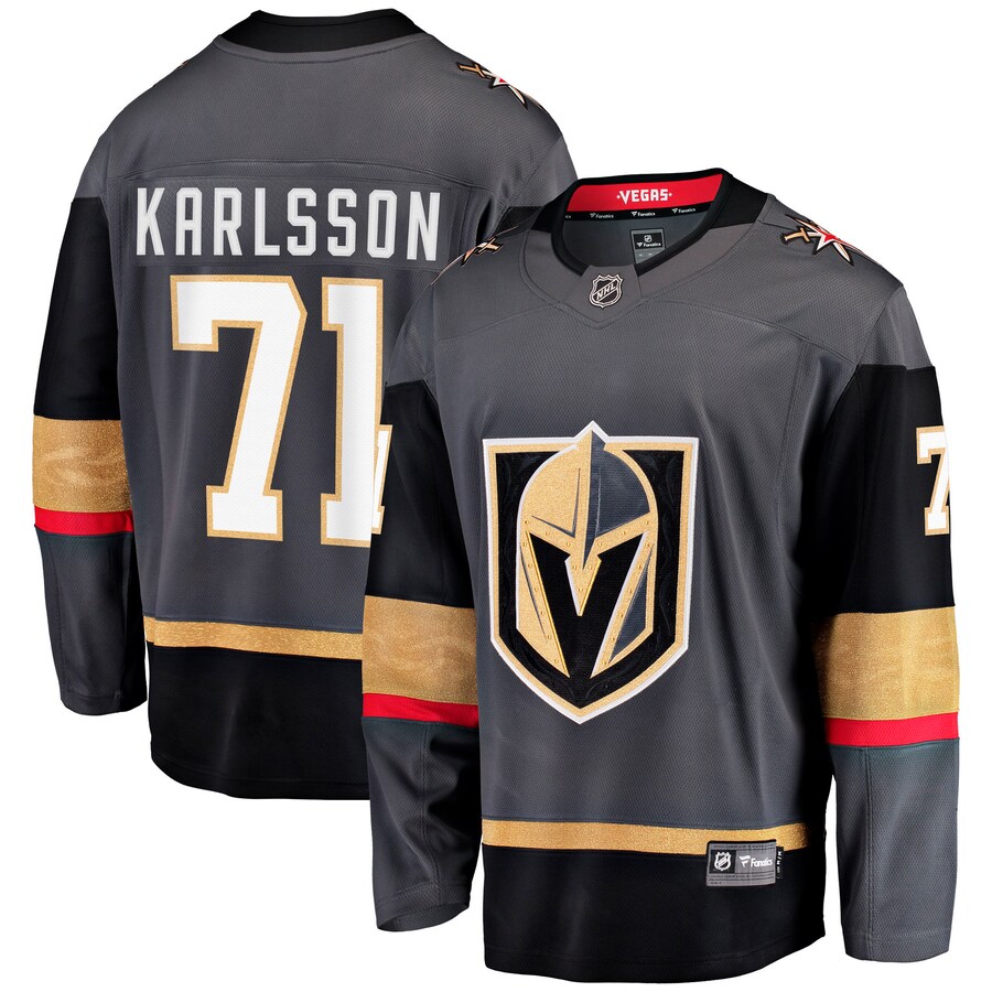 Men's Vegas Golden Knights William Karlsson Fanatics Branded Gray Alternate Breakaway Jersey - Puhuasuan