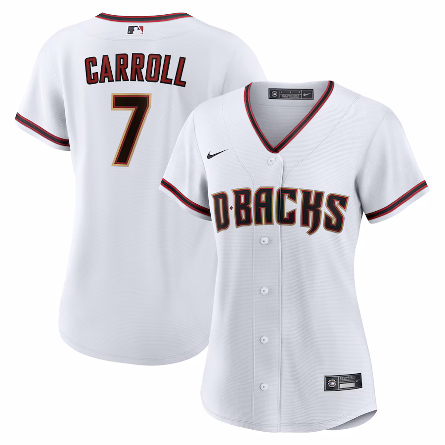 Women's Arizona Diamondbacks Corbin Carroll Nike White Home Replica Player Jersey - Puhuasuan