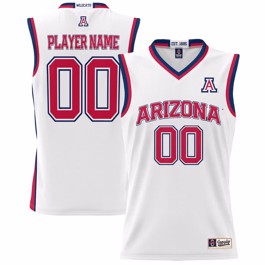 Arizona Wildcats GameDay Greats Youth NIL Pick-A-Player Lightweight Basketball Jersey - White - Puhuasuan