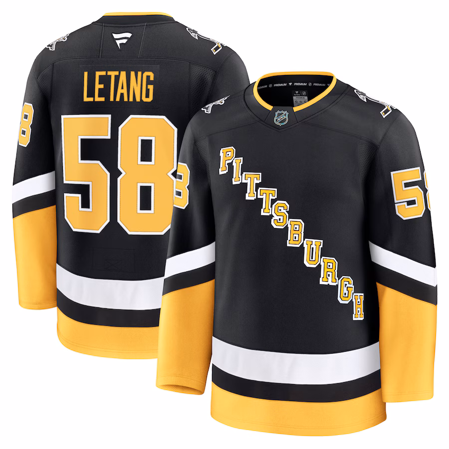 Men's Pittsburgh Penguins Kris Letang Fanatics Black Alternate Premium Jersey - Puhuasuan