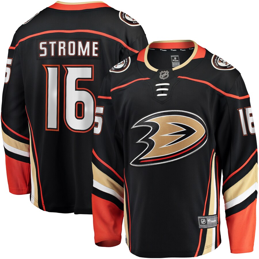 Men's Anaheim Ducks Ryan Strome Fanatics Branded Black Home Breakaway Jersey - Puhuasuan