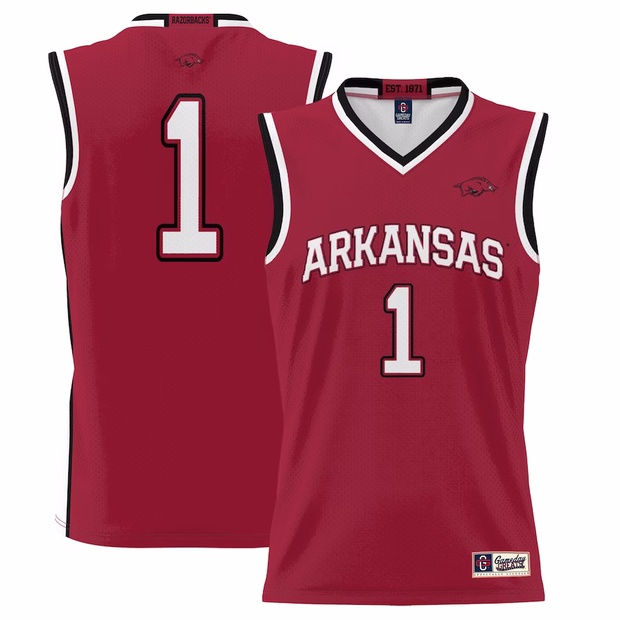 #1  Arkansas Razorbacks GameDay Greats  Lightweight Basketball Jersey - Cardinal - Puhuasuan