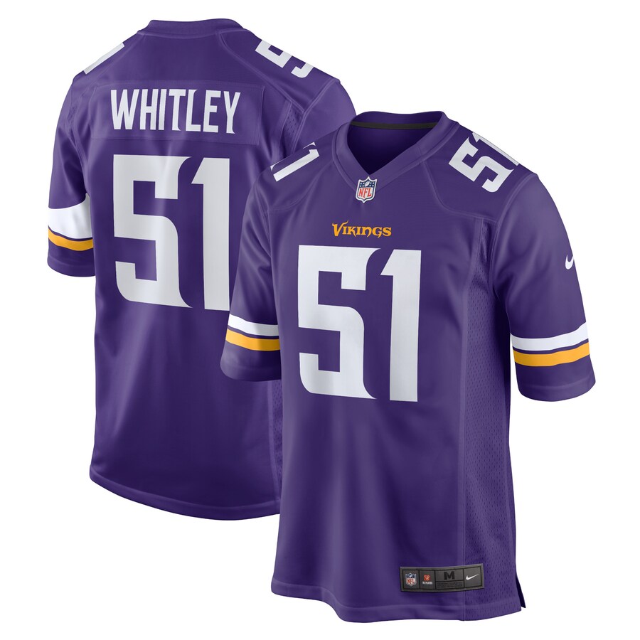 Men's Minnesota Vikings Benton Whitley Nike Purple Home Game Player Jersey - Puhuasuan