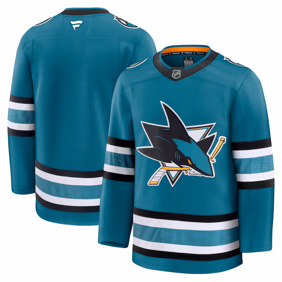 Men's San Jose Sharks Fanatics Teal Home Premium Jersey - Puhuasuan