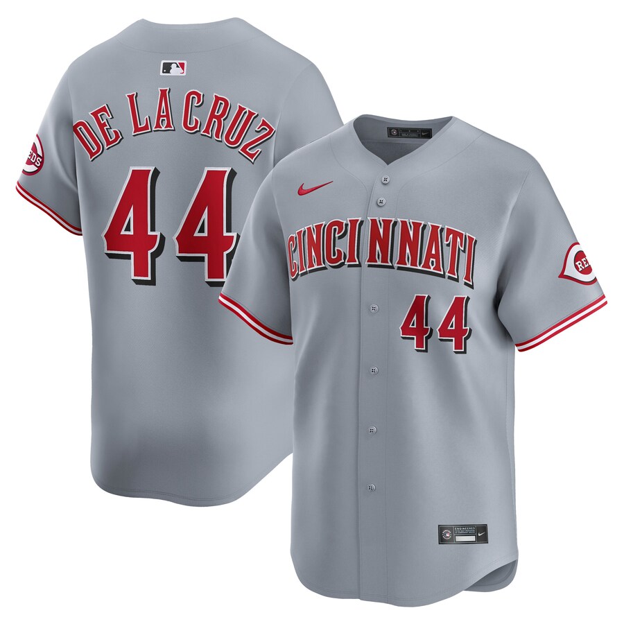 Men's Cincinnati Reds Elly De La Cruz Nike Gray Road Limited Player Jersey - Puhuasuan