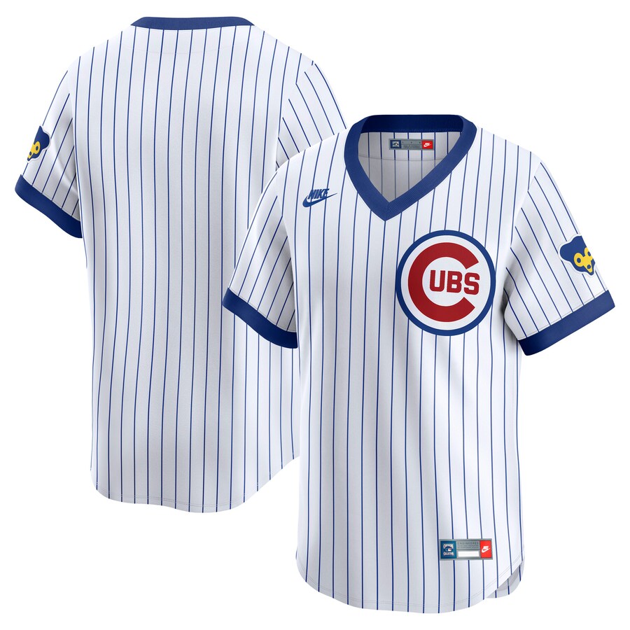 Men's Chicago Cubs Nike White Throwback Cooperstown Collection Limited Jersey - Puhuasuan
