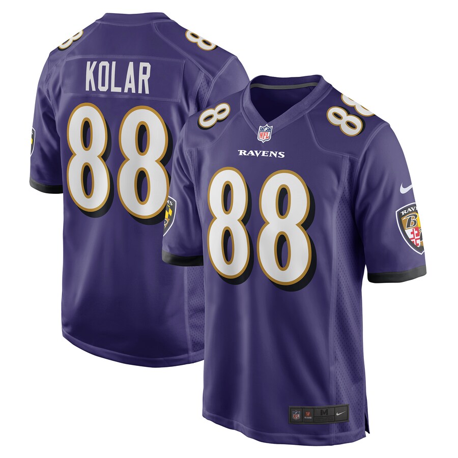 Men's Baltimore Ravens Charlie Kolar Nike Purple Player Game Jersey - Puhuasuan