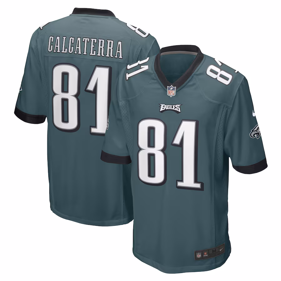 Men's Philadelphia Eagles Grant Calcaterra Nike Midnight Green Game Player Jersey - Puhuasuan