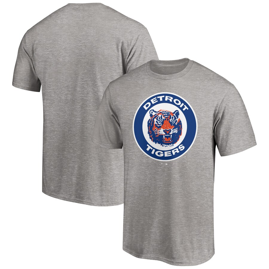 Men's Detroit Tigers Heather Gray Cooperstown Collection Huntington T-Shirt - Puhuasuan