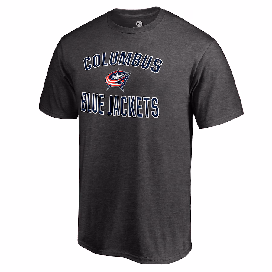 Men's Columbus Blue Jackets Heathered Gray Victory Arch T-Shirt - Puhuasuan