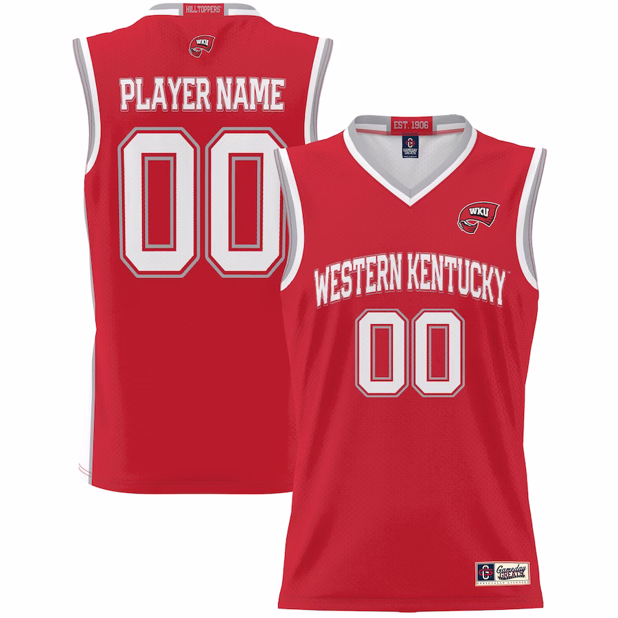 Western Kentucky Hilltoppers GameDay Greats Unisex  Lightweight NIL Pick-A-Player Basketball Jersey - Red - Puhuasuan